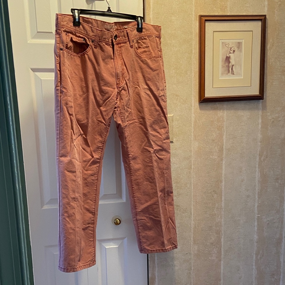 Men’s Sonoma faded red casual pants 38/30